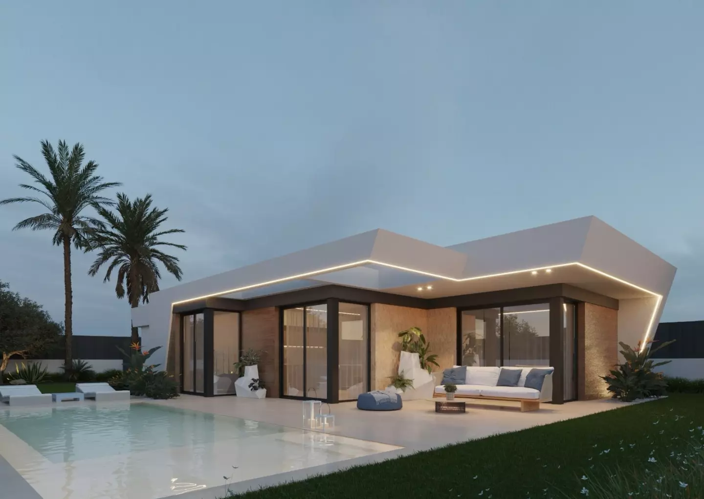 Villas La Quinta IV Blanca in Molina de Segura - eksteriør foto 1