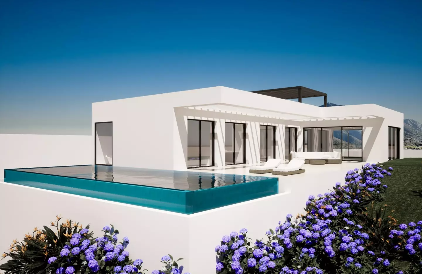Villa Eagle in Mijas - Außenansicht Foto 1
